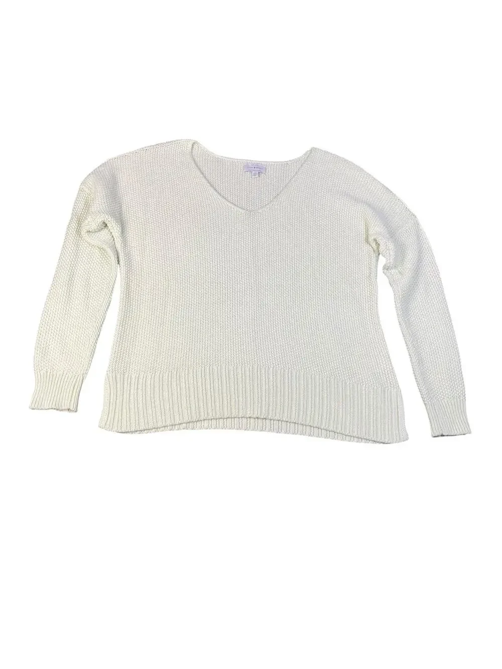 Lucky Brand Women’s Medium Light Green V-Neck Beachy Sweater